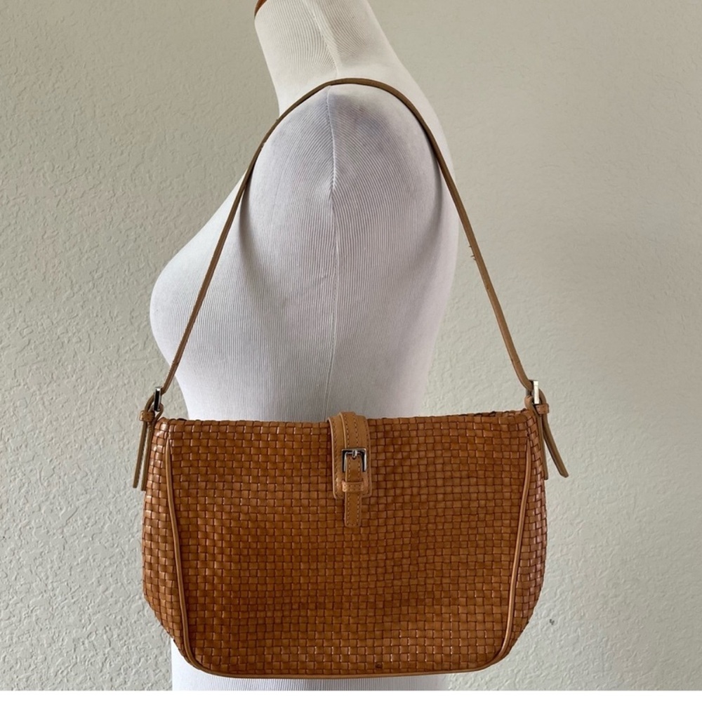 Ann Taylor Elegant Tan Woven Shoulder Bag - Picture 1 of 4